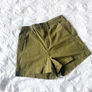 Madewell Camp Shorts Olive Green XS Extra Small